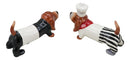 Ebros French Basset Hound Chef And Butler Dogs Ceramic Salt And Pepper Shakers Set