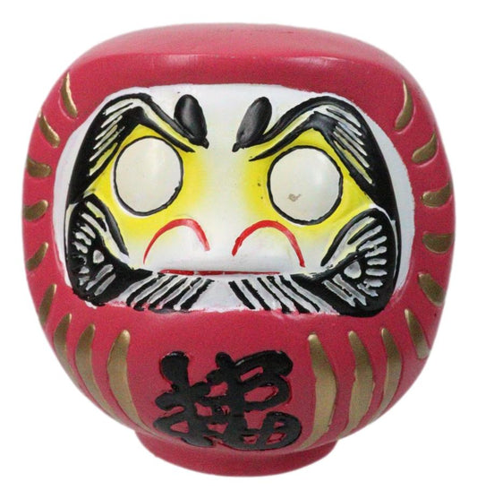 Pink Talisman of Romance Luck Japanese Zen Daruma Figurine With Unpainted Eyes