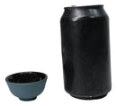 Teal Blue Textured Japanese Tetsubin Style Cast Iron Mini Tea Cups Set of 4