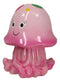 Whimsical Nautical Marine Pink Sea Jellyfish Money Coin Savings Piggy Bank