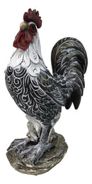 Country Campine Rooster Realistic Farm Rooster Decorative Chicken Sculpture