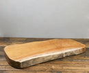 Small Bohemian Rustic Live Edge Teak Wood Charcuterie Cheeseboard 15"L