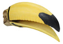 Realistic Faux Toco Toucan Skull with Yellow and Black Beak Sculpture 9" L