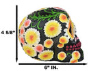 Day of The Dead Metallic Bright Sunflowers Floral Blooms Sugar Skull Figurine