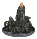 Eastern Feng Shui Tranquil Zen Rocky Mountain Range Backflow Cone Incense Holder