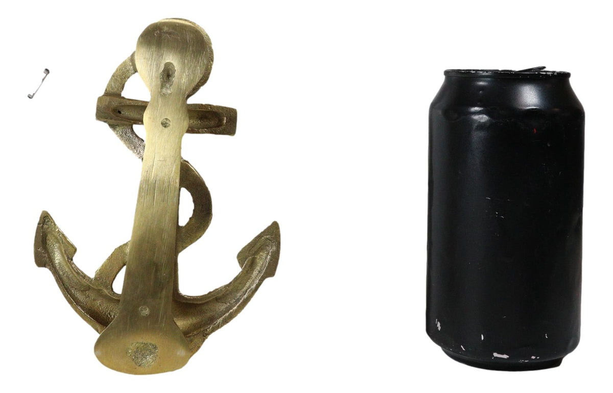 Brass Metal Golden Marine Nautical Sailor Ship Anchor Door Knocker Sculpture