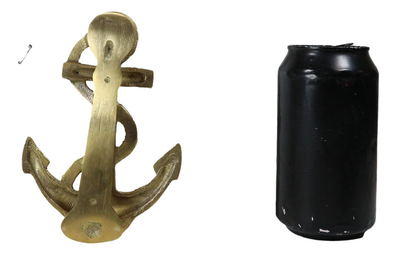 Brass Metal Golden Marine Nautical Sailor Ship Anchor Door Knocker Sculpture