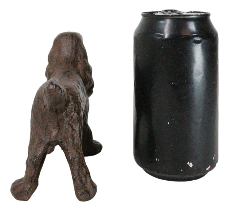 Rustic Cast Iron Metal Whimsical Cocker Spaniel Puppy Dog Standing Figurine