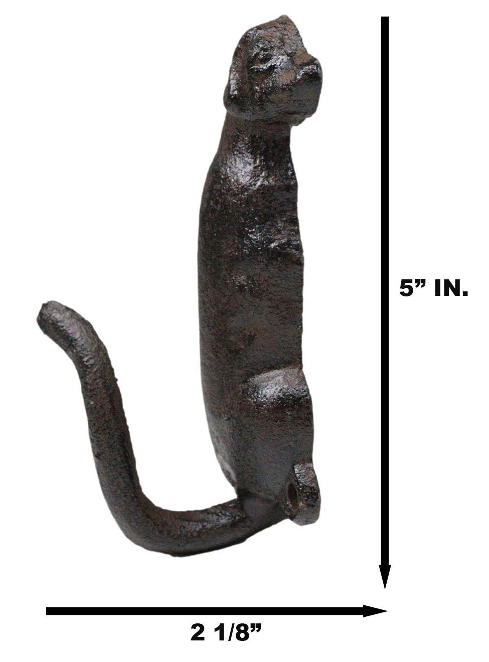 Pack Of 2 Rustic Cast Iron Golden Retriever Labrador Wagging Tail Wall Hooks - Ebros Gift