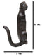 Pack Of 2 Rustic Cast Iron Golden Retriever Labrador Wagging Tail Wall Hooks