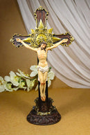 Passion of Jesus Christ Crucified On The Cross With Pointed Star Desktop Plaque