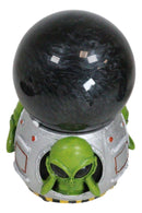 UFO Spaceship Green Roswell Aliens See Hear Speak No Evil Sandstorm Ball Decor