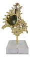 Nautical Marine Coral Golden Conch Large Sea Shell Sculpture With Acrylic Base