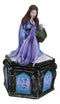 Fantasy Four Seasons Winter Friendship Fairy With Dragon Decorative Box Figurine