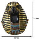 Ancient Egyptian Deity Horus God Of The Sky Bust Wall Plaque Sculpture 12.25"H