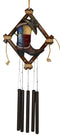 Rustic Western Texas Cowboy Boot And Hat Faux Leather Decorative Wind Chime