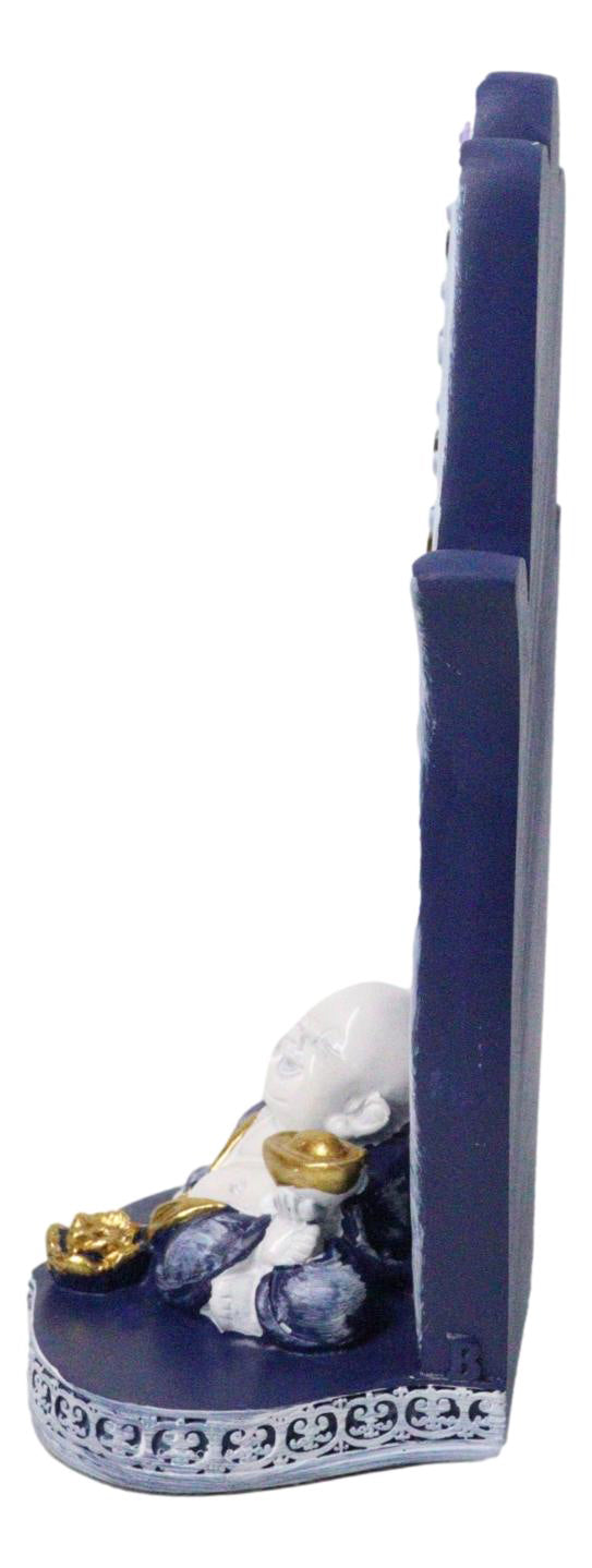 Ebros Blue Buddha Monk Hamsa Hand 7 Chakra Gemstone Incense Burner 6"H