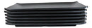 Pack Of 6 Black Silk Melamine Rectangular Sushi Entree Serving Platters 12" L