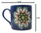 Indigo Ajna Eye Brow Chakra Zen Flower Of Life Mandala Circle Ceramic Mug Cup