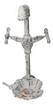 Cast Iron Antiqued White Spigot Faucet Bird On Flower Wall Bird Feeder Bath 16"H