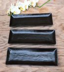 Pack Of 3 Black Kokuyo Ceramic Collection Rectangular Serving Platter 14" L