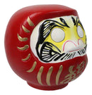 Red Talisman of Prosperity Japanese Zen Daruma Figurine With Unpainted Eyes