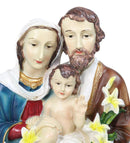 Holy Family Mother Mary Joseph And Jesus On Vatican Plinth Altar Figurine