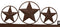 Rustic Western Triple Lone Star Circles Metal Wall Key Hooks Decor Plaque