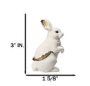 White Easter Bunny Rabbit Pewter Austrian Crystals Jeweled Trinket Jewelry Box