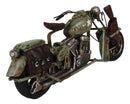 American Military US Army Classic Retro Camo Chopper Bike Motorcycle Figurine