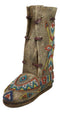 Southwestern Tribal Native Arrows Indian Moccasin Faux Leather Boot Vase Decor