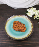 Pack Of 6 Crackle Green Midori Kannyu Ceramic Wavy Round Dinner Plates 11" D