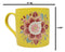 Yellow Manipura Navel Chakra Zen Flower Of Life Mandala Circle Ceramic Mug