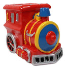 Red Colorful Choo Choo Train Locomotive Stationery Pencil Holder Figurine 5"L