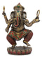 Hindu Supreme God Dancing Nritya Ganesha On Lotus Statue 8"H Patron Of The Arts