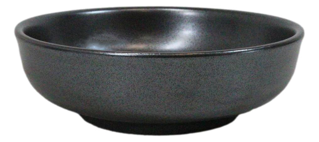 Pack Of 5 Black Tetsu Kesho Ceramic Collection Shallow Bowl Or Deep Plates 10oz