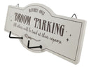 Witches Only Broom Parking All Others Will Be Toad Wall Sign With Coat Hooks