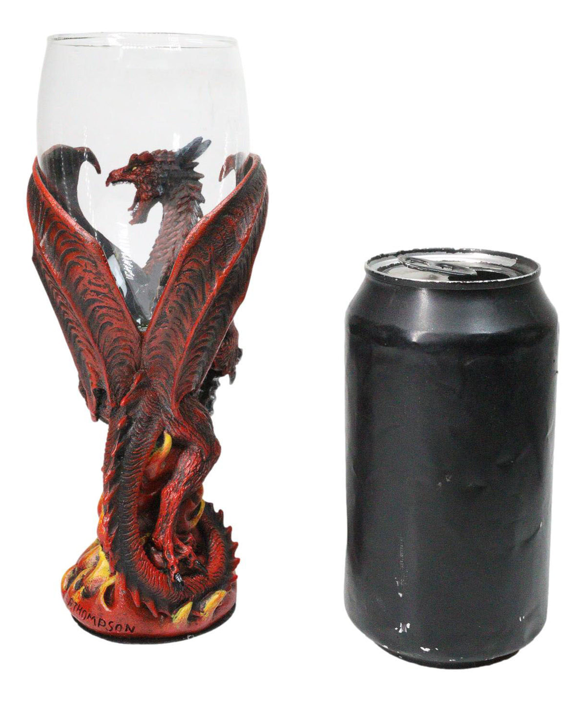 Ruth Thompson Elemental Dragon Wrath Blade Sword Glass Wine Goblet Chalice Cup