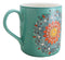 Green Anahata Heart Chakra Zen Flower Of Life Mandala Circle Ceramic Mug Cup