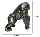 Steampunk Gearwork Cyborg Metallic Primate Silverback Gorilla Kong Figurine