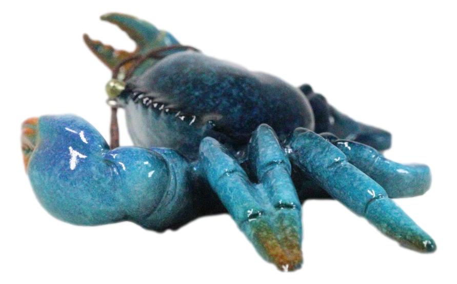 Set Of 6 Nautical Blue Beach Crabs Ocean Marine Wall Hanger Decor Tree Ornaments