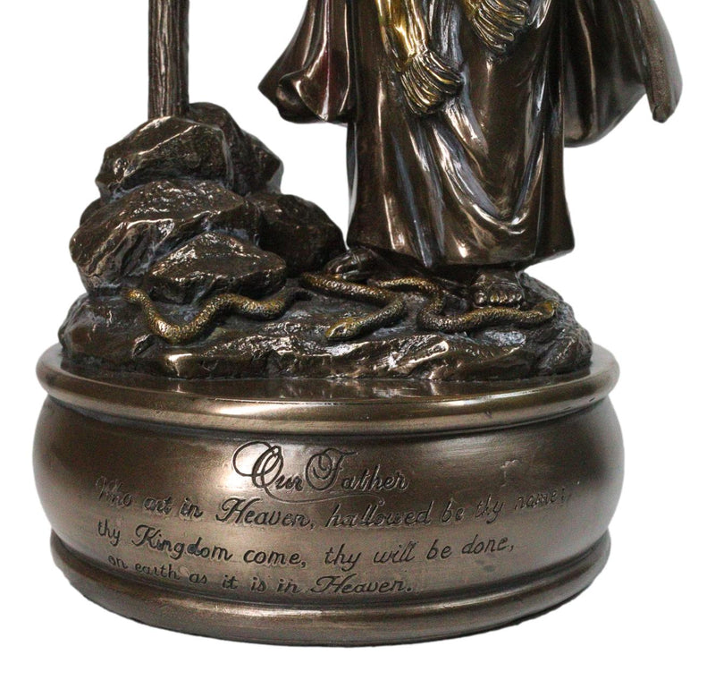 Moses Lifting Up The Bronze Serpent Pole to Ward Off Venomous Serpents Figurine