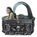 Hidden Depths Siren Mermaid On Still Water Necromancy Skull Decorative Box