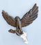 Pack Of 2 Cast Iron Rustic American Bald Eagle Multi Peg Coat Keys Wall Hooks