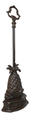 Rustic Cast Iron Tropical Pineapple Door Stop Or Porter With Long Handle