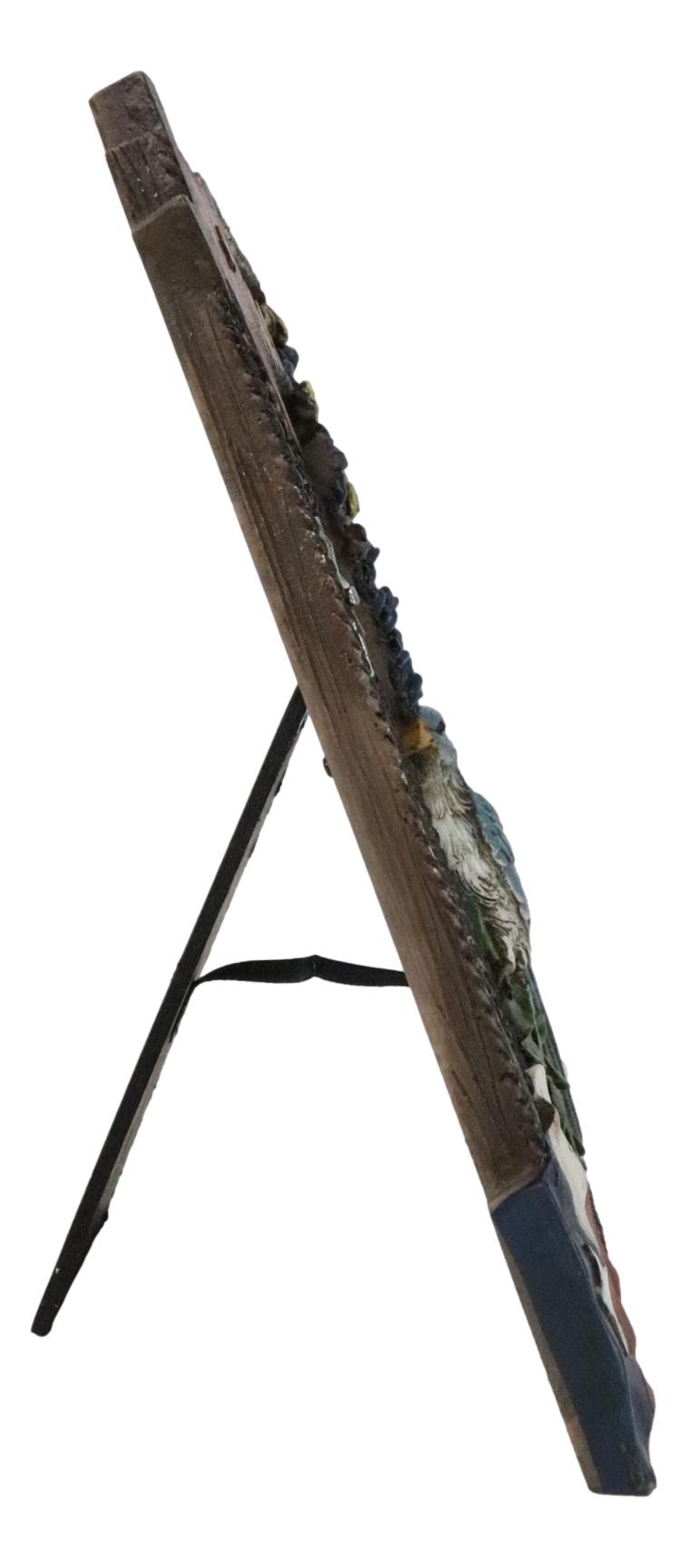 Rustic Western Patriotic Texas Mockingbird Windmill Bluebonnets Picture Frame - Ebros Gift