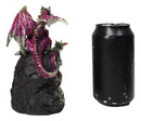 LED Crystal Faux Geode Dragons Duelling Figurine, Red & Green Metallic Dragons
