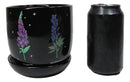Witchcraft Magic Dark Forest Poisonous Plants Ceramic Planter Pot W/ Saucer Set
