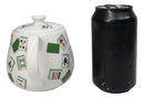 Green And White Iconic Chinese Mahjong Tiles Ceramic Tea Pot 15oz With Strainer