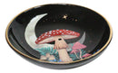 Witchcraft Wicca Dark Forest Toadstool Mushrooms And Fungi Round Incense Holder